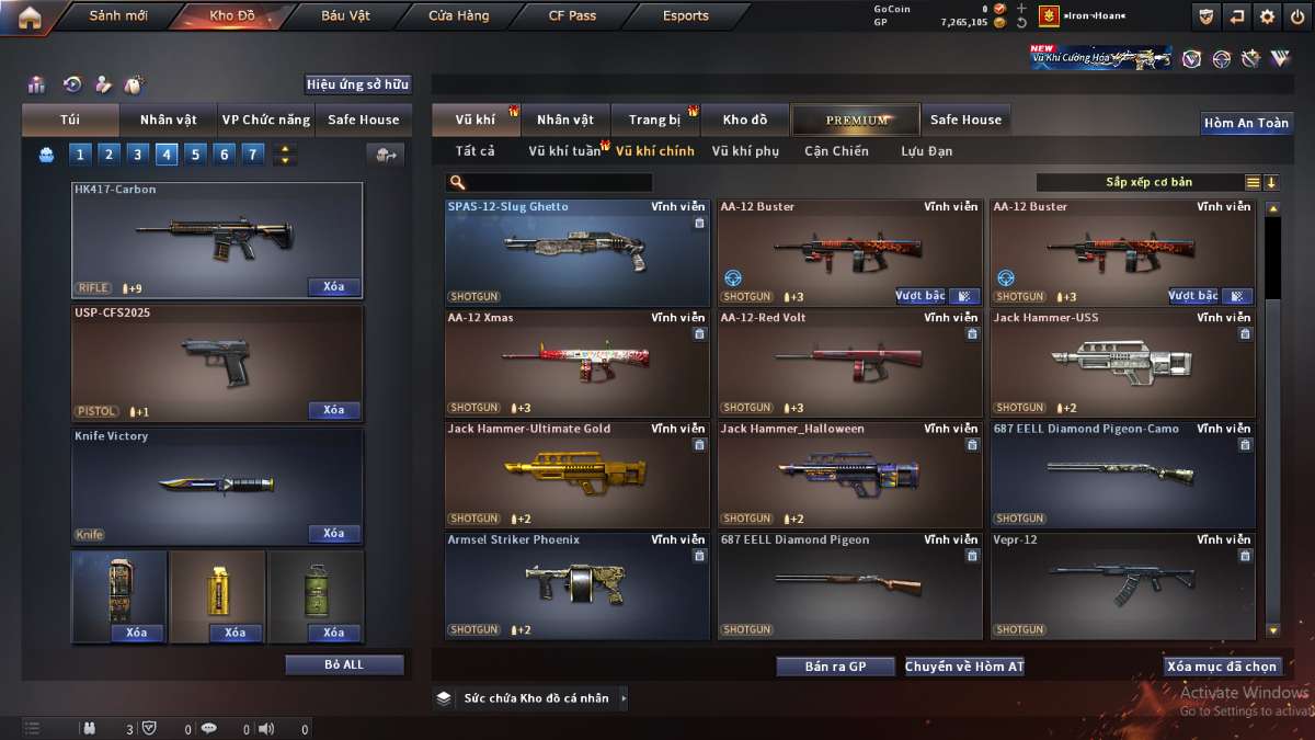 shop acc cf uy tin gia re